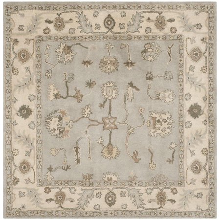 SAFAVIEH 6 x 6 ft. Heritage Hand Tufted Square Area RugBeige & Grey HG865A-6SQ